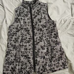 J. Jill Black and White Houndstooth Vest